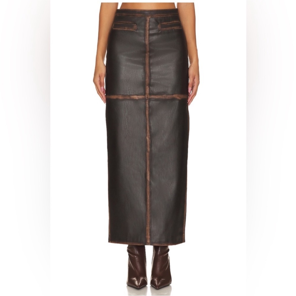 L'Academie Dark Brown Maxi Skirt